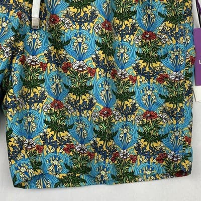 Onia Charles 7 Swim Trunks Liberty Fabric Coral Vines Inca Gold MS08-141 Mens S - Thumbnail 5