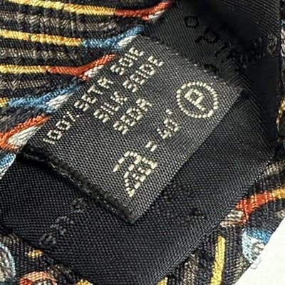 Ermenegildo Zegna Mens Silk Tie Black Gold Striped Golf Club Novelty Italy Long - Thumbnail 7