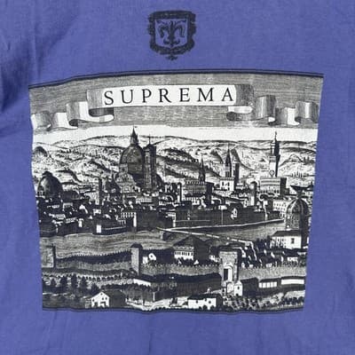 Authentic Supreme T-Shirt Mens Large Suprema Purple Short Sleeve SS18 Fiorenza - Thumbnail 4