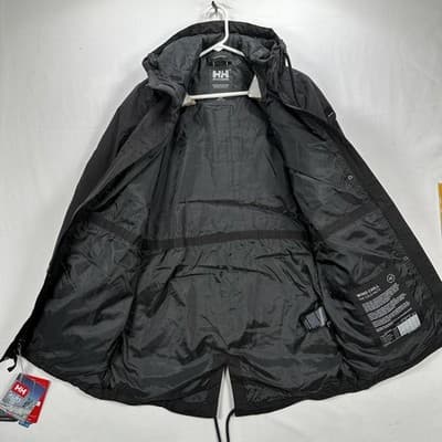 NEW Helly Hansen Parka Womens Medium Black Boyne Ins 2.0 Helly Tech Coat Jacket - Thumbnail 8