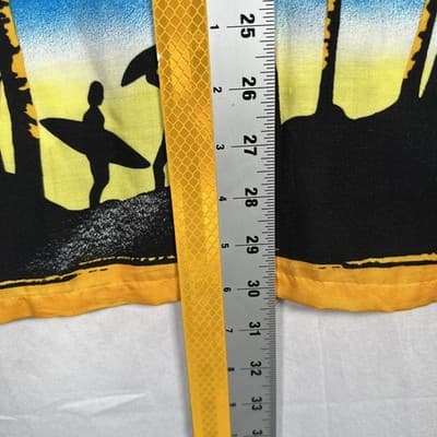 Pineapple Connection Hawaiian Shirt Mens Large Rayon Palms Surf Beach Casual - Thumbnail 7