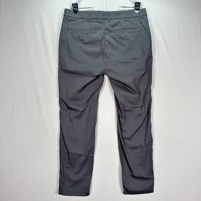 Birddogs Golf Pants Mens 34 x 28 Gray Stretch Chino Performance Zip (tag:30"L) - Thumbnail 4