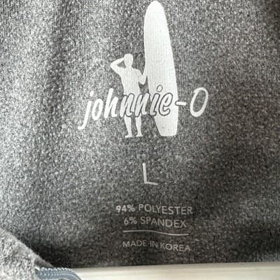 Johnnie-O 1/4 Zip Pullover Mens Large Gray Stretch Knit Long Sleeve Performance - Thumbnail 7