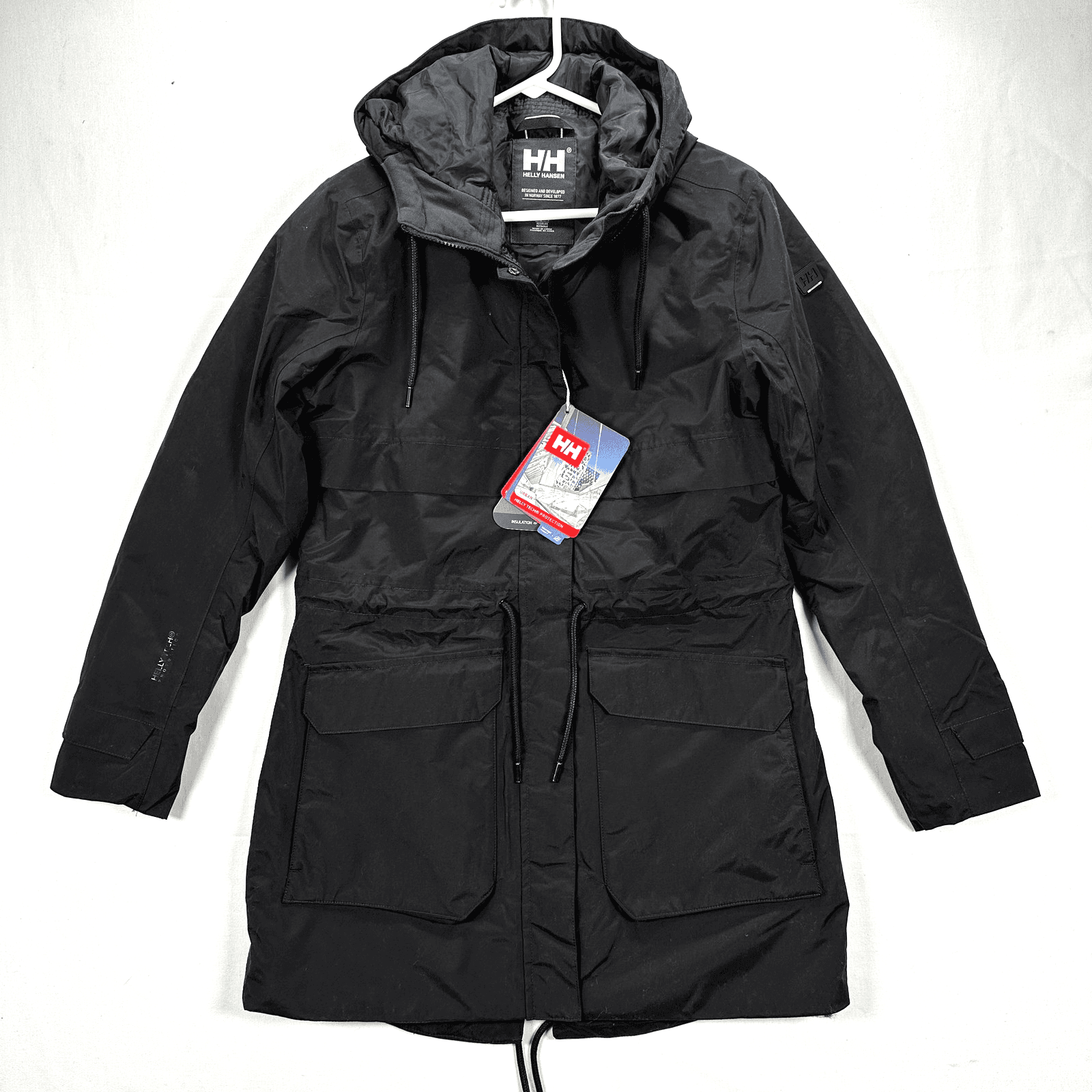 NEW Helly Hansen Parka Womens Medium Black Boyne Ins 2.0 Helly Tech Coat Jacket - Image 1