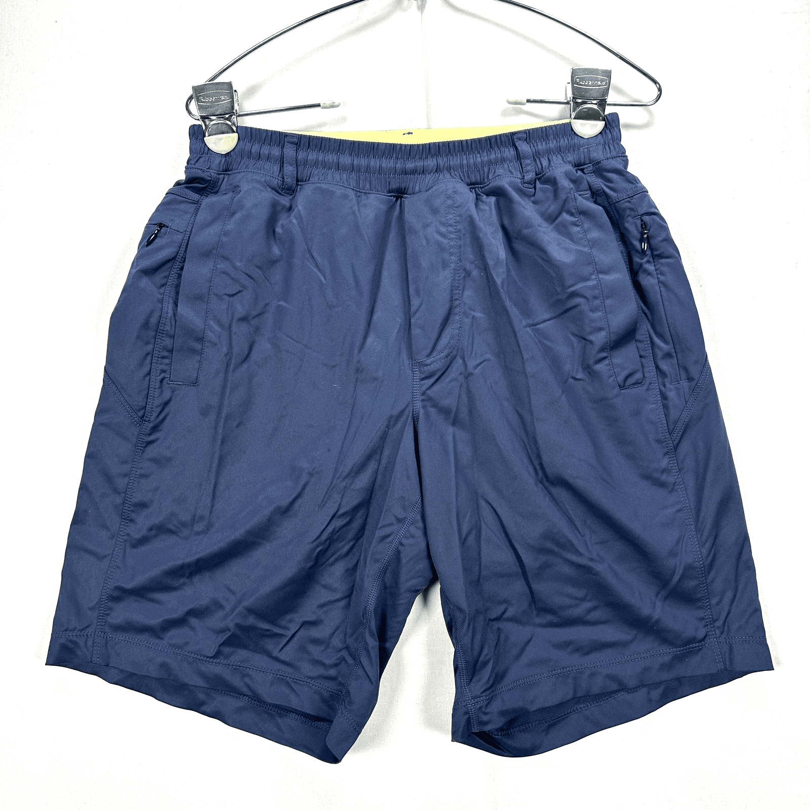 Birddogs Shorts Mens Small Navy Long Lined Athletic Drawstring Zip Pocket Gym 9" - Image 1
