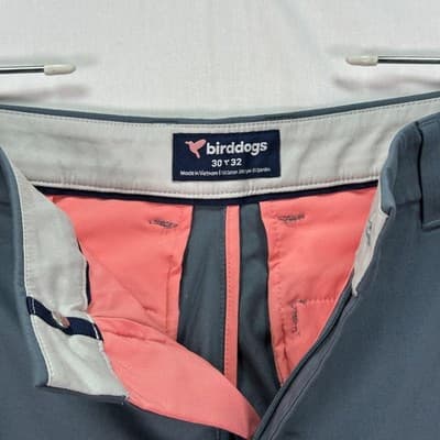 Birddogs Golf Pants Mens 30 x 32 Slate Blue Stretch Chino Performance Pockets - Thumbnail 6