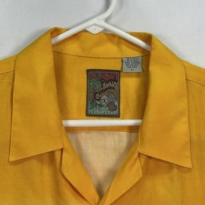 Pineapple Connection Hawaiian Shirt Mens Large Rayon Palms Surf Beach Casual - Thumbnail 5