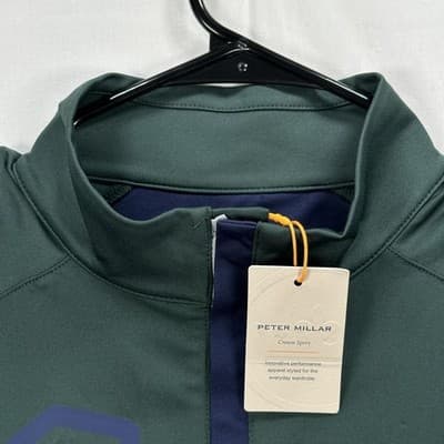 NEW Peter Millar Forge Performance 1/4 Zip Vest Mens Small Balsam Green Golf - Thumbnail 5
