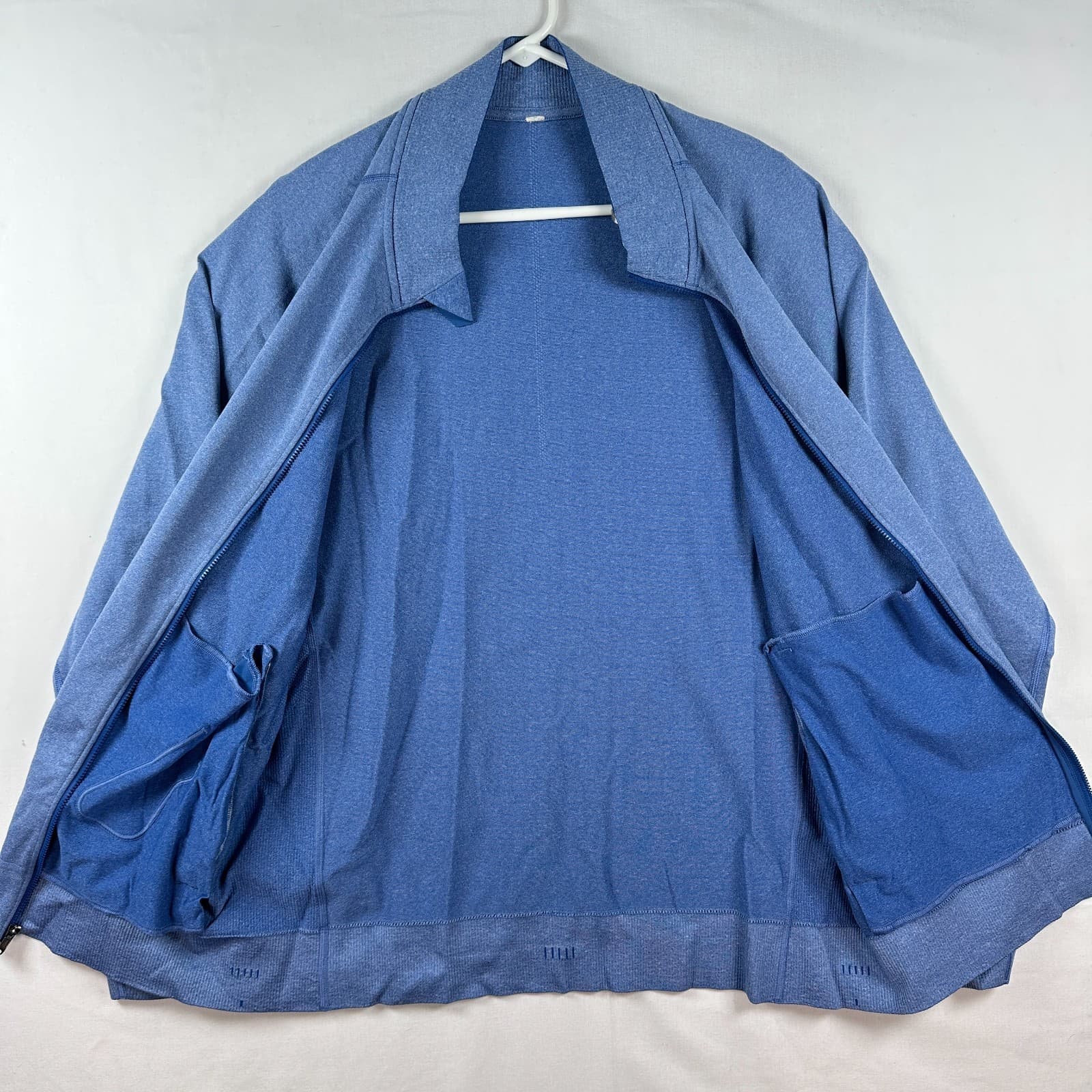 Lululemon Pulse Jacket Mens XL Blue Heathered Riviera Long Sleeve Full Zip - Thumbnail 4