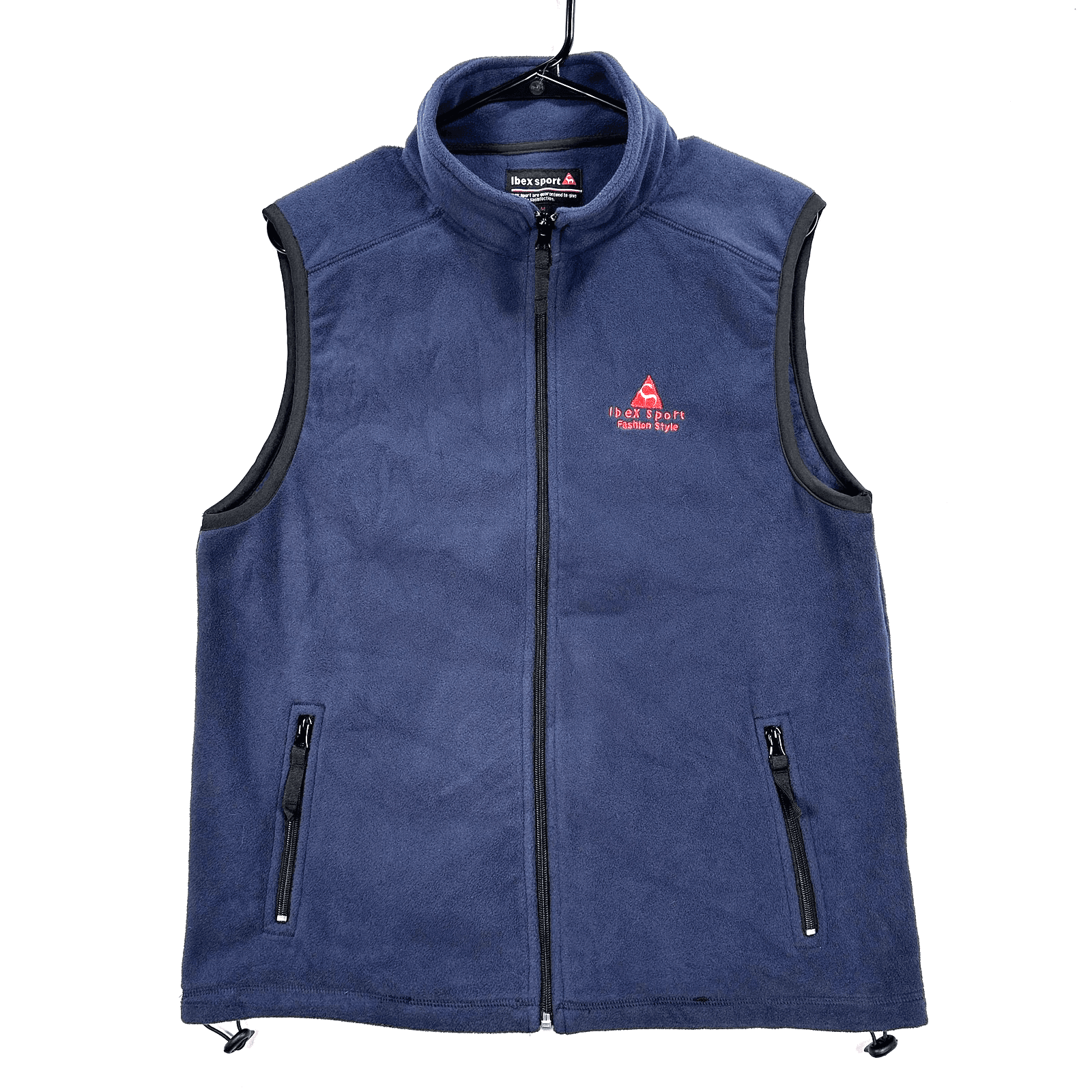 Ibex Sport Vest Mens Medium Blue Fleece Full Zip Sleeveless Jacket Outdoor - Image 1