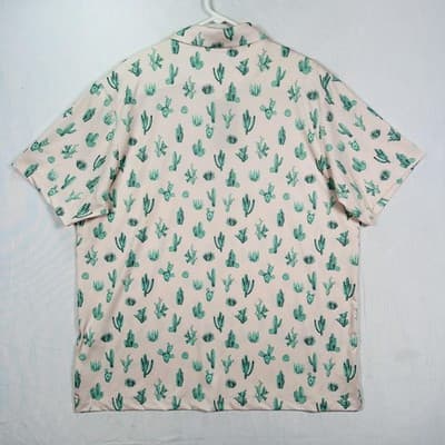 Bad Birdie Golf Polo Shirt Mens 2XL Pink Green Cactus Thorn In Your Side NEW - Thumbnail 3