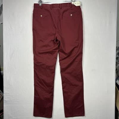 Peter Millar Mens Raleigh Washed Twill Chino Pants 38 x 34 Burgundy Red NEW - Thumbnail 3