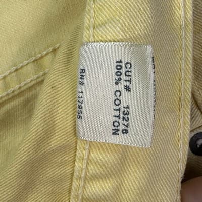 J Brand Kane Slim Fit Jeans Mens 29 x 33 Fade Lemon Yellow Denim Pants NEW $209 - Thumbnail 8