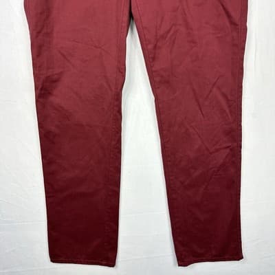 Peter Millar Mens Raleigh Washed Twill Chino Pants 38 x 34 Burgundy Red NEW - Thumbnail 4