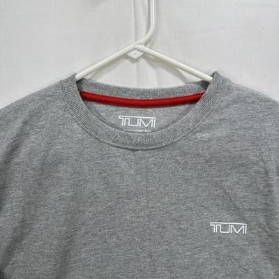 Tumi Crewneck Shirt Mens Large Long Sleeve Gray Air India Travel Tee Airlines - Thumbnail 3
