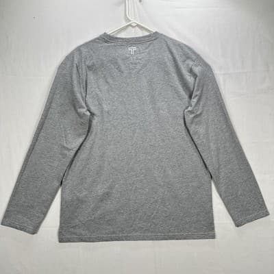 Tumi Crewneck Shirt Mens Large Long Sleeve Gray Air India Travel Tee Airlines - Thumbnail 2