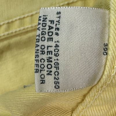 J Brand Kane Slim Fit Jeans Mens 29 x 33 Fade Lemon Yellow Denim Pants NEW $209 - Thumbnail 7