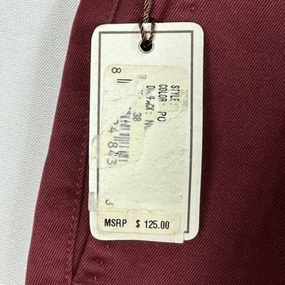 Peter Millar Mens Raleigh Washed Twill Chino Pants 38 x 34 Burgundy Red NEW - Thumbnail 7