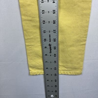 J Brand Kane Slim Fit Jeans Mens 29 x 33 Fade Lemon Yellow Denim Pants NEW $209 - Thumbnail 14