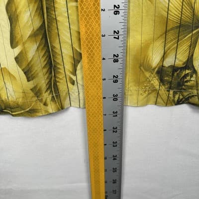 Tommy Bahama Silk Hawaiian Shirt Mens XL Gold Floral Tropical Camp Vintage Fit - Thumbnail 8