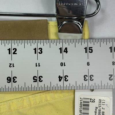 J Brand Kane Slim Fit Jeans Mens 29 x 33 Fade Lemon Yellow Denim Pants NEW $209 - Thumbnail 12