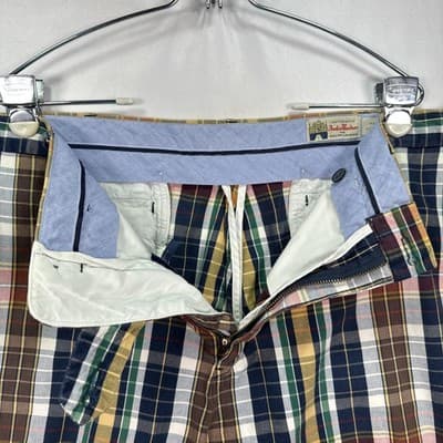 Ralph Lauren Indian Madras Shorts Men 38 Multicolor Plaid Preppy Bermuda Vintage - Thumbnail 2