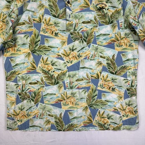 Vintage Tori Richard Polo Shirt Mens XL Hawaiian Multicolor Floral Short Sleeve - Thumbnail 4