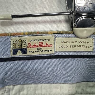 Ralph Lauren Indian Madras Shorts Men 38 Multicolor Plaid Preppy Bermuda Vintage - Thumbnail 4