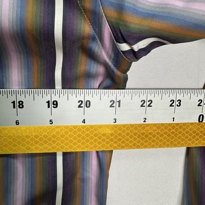 Etro Designer Shirt Mens 39 - Medium Multicolor Striped Button Up Made in Italy - Thumbnail 9