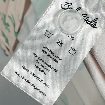 Bad Birdie Golf Polo Shirt Mens Large Pink Green Cactus Thorn In Your Side NEW - Thumbnail 7