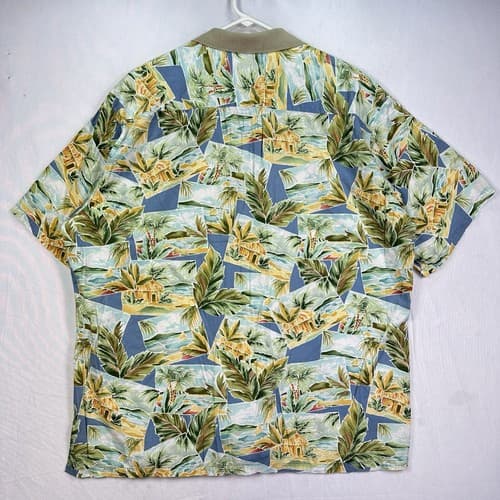 Vintage Tori Richard Polo Shirt Mens XL Hawaiian Multicolor Floral Short Sleeve - Thumbnail 3