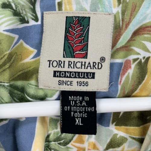 Vintage Tori Richard Polo Shirt Mens XL Hawaiian Multicolor Floral Short Sleeve - Thumbnail 8
