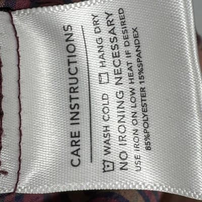 Mizzen+Main Leeward Dress Shirt Mens XL Trim Fit Red Plaid Long Sleeve Stretch - Thumbnail 6