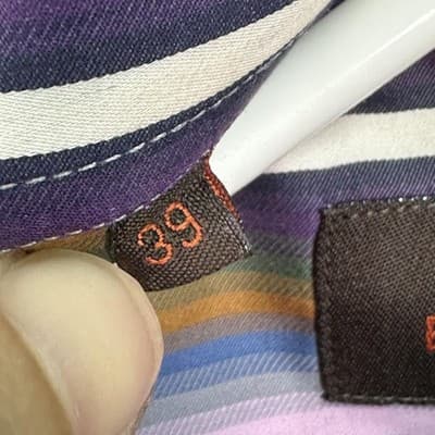 Etro Designer Shirt Mens 39 - Medium Multicolor Striped Button Up Made in Italy - Thumbnail 7