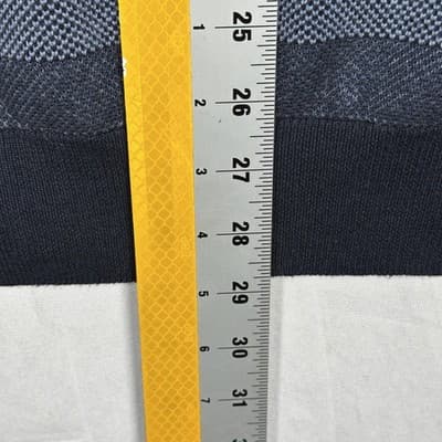 Brooks Brothers Silk Cashmere Sweater Mens XL Navy Blue Striped V Neck Pullover - Thumbnail 6