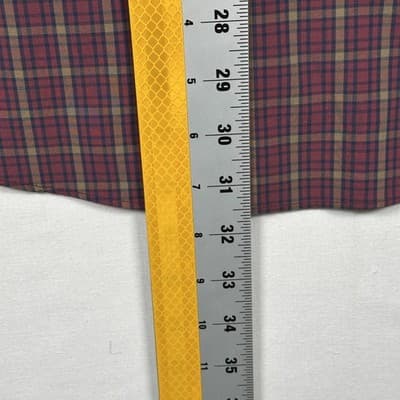 Mizzen+Main Leeward Dress Shirt Mens XL Trim Fit Red Plaid Long Sleeve Stretch - Thumbnail 7