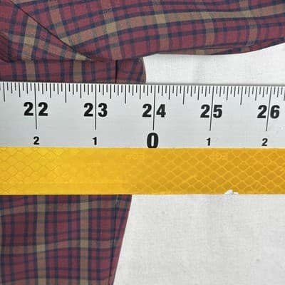 Mizzen+Main Leeward Dress Shirt Mens XL Trim Fit Red Plaid Long Sleeve Stretch - Thumbnail 8