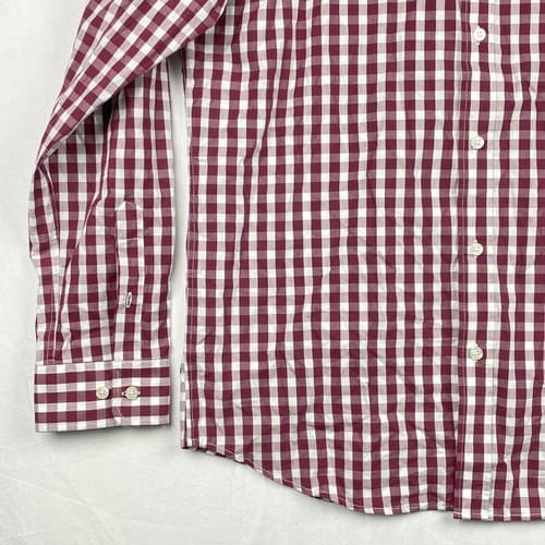 Nat Nast Shirt Mens Large Purple Gingham Plaid Long Sleeve Button Down Cotton - Thumbnail 6