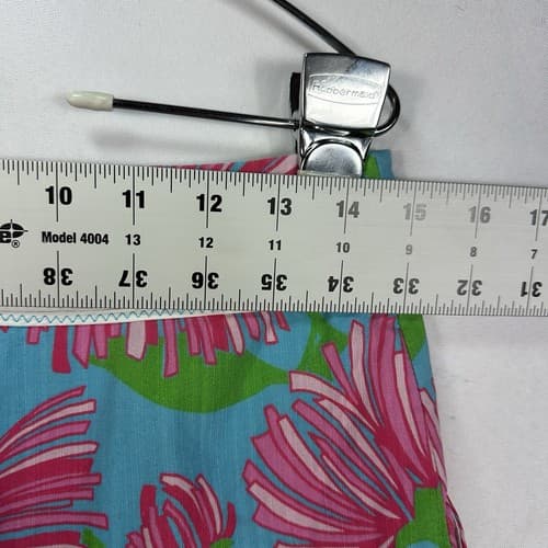 Lilly Pulitzer Womens Skort Size 2 Originals Aqua Short Skirt Pink Blue Floral - Thumbnail 7