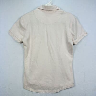 Orlebar Brown Womens Medium Sebastian Pique Polo Shirt Pink Short Sleeve - Thumbnail 3