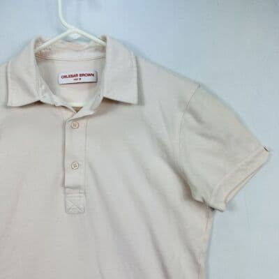 Orlebar Brown Womens Medium Sebastian Pique Polo Shirt Pink Short Sleeve - Thumbnail 4