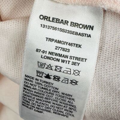 Orlebar Brown Womens Medium Sebastian Pique Polo Shirt Pink Short Sleeve - Thumbnail 8