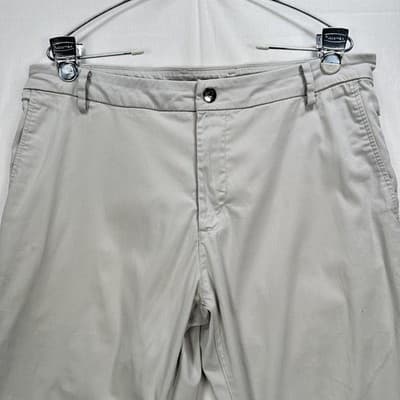 Birddogs Golf Lined Pants Mens 34 X 30 Gray Stretch Chino Performance Zip Pocket - Thumbnail 4
