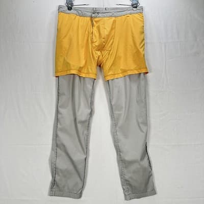 Birddogs Golf Lined Pants Mens 34 X 30 Gray Stretch Chino Performance Zip Pocket - Thumbnail 12