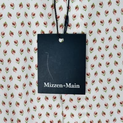 Mizzen Main Leeward Shirt Mens 2XL Wine Todos Plaid Trim Fit Button Down NEW - Thumbnail 4