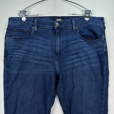 Paige Federal Jeans Mens 38 x 33 Blue Slim Straight Clarington Dark Wash - Thumbnail 3