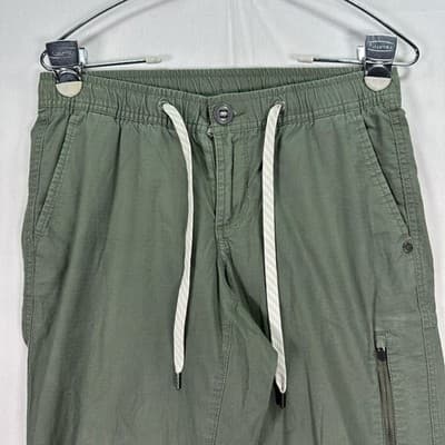 Vuori Ripstop Pants Womens XS Olive Green Stretch Drawstring Travel Hiking VW401 - Thumbnail 3