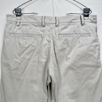 Birddogs Golf Lined Pants Mens 34 X 30 Gray Stretch Chino Performance Zip Pocket - Thumbnail 7
