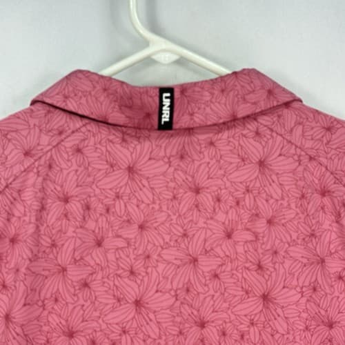 UNRL Golf Polo Shirt Mens Sz XL Red Floral Stretch Performance Short Sleeve Logo - Thumbnail 10