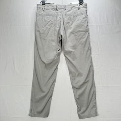 Birddogs Golf Lined Pants Mens 34 X 30 Gray Stretch Chino Performance Zip Pocket - Thumbnail 3
